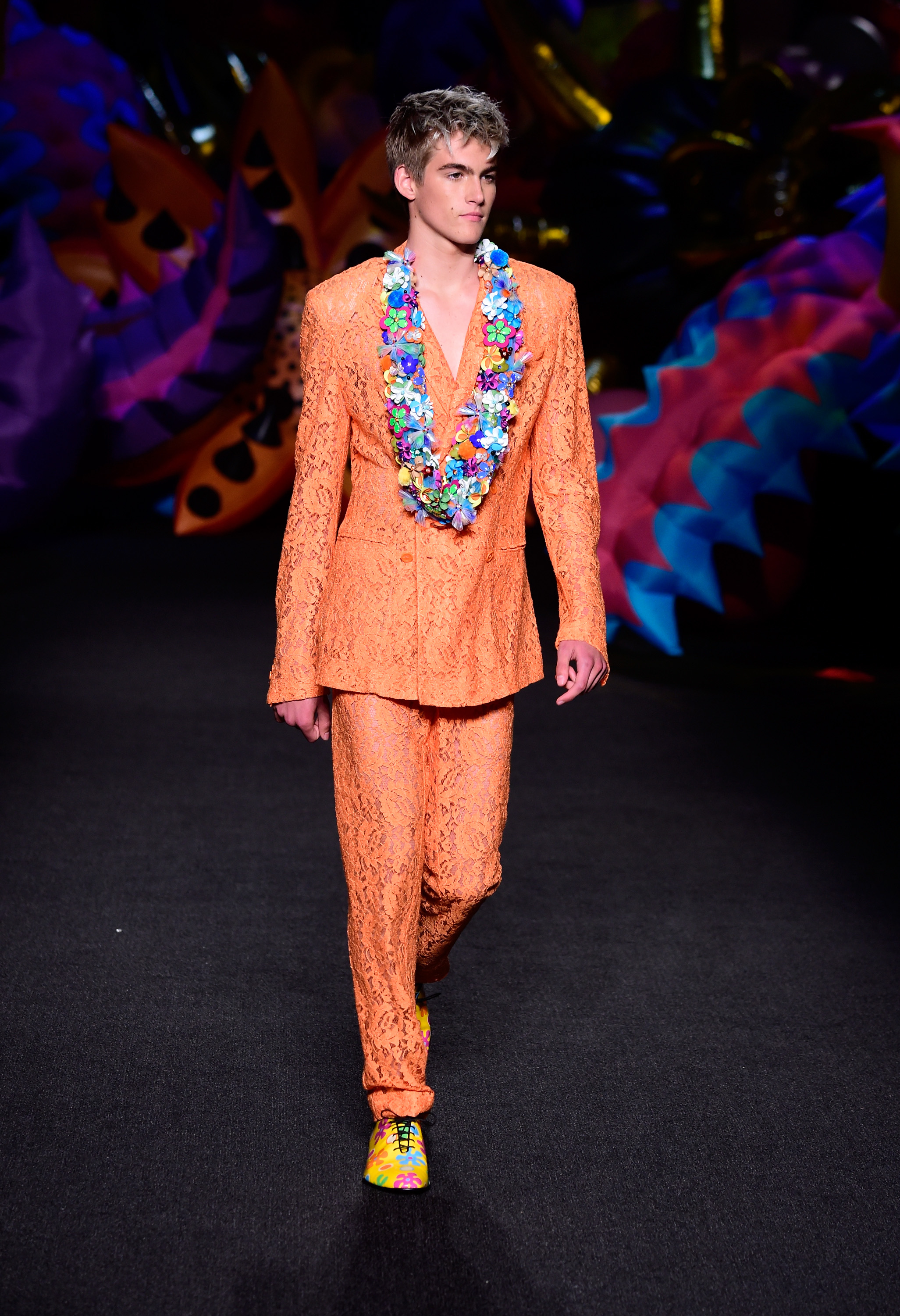 Presley Gerber läuft am 10. Juni 2016 in Los Angeles, Kalifornien, für Moschino über den Laufsteg | Quelle: Getty Images