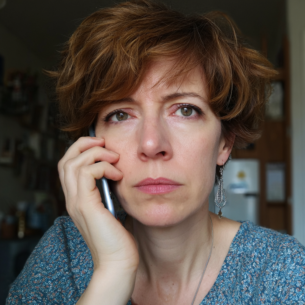 Eine Frau spricht am Telefon | Quelle: Midjourney