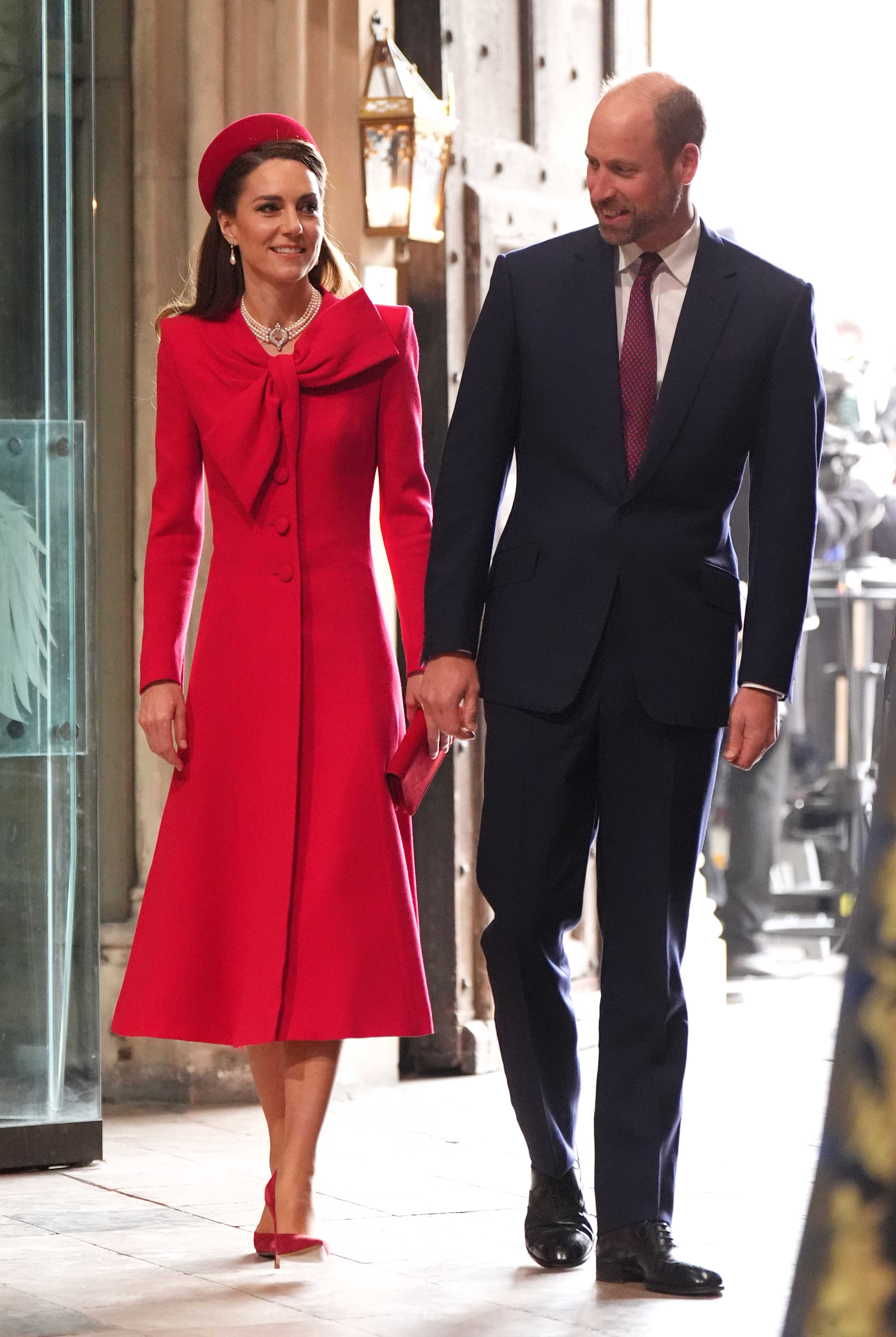 William, Prinz von Wales, und Catherine, Prinzessin von Wales, kommen am 10. März 2025 zum jährlichen Commonwealth Day Service of Celebration in der Westminster Abbey in London, England | Quelle: Getty Images