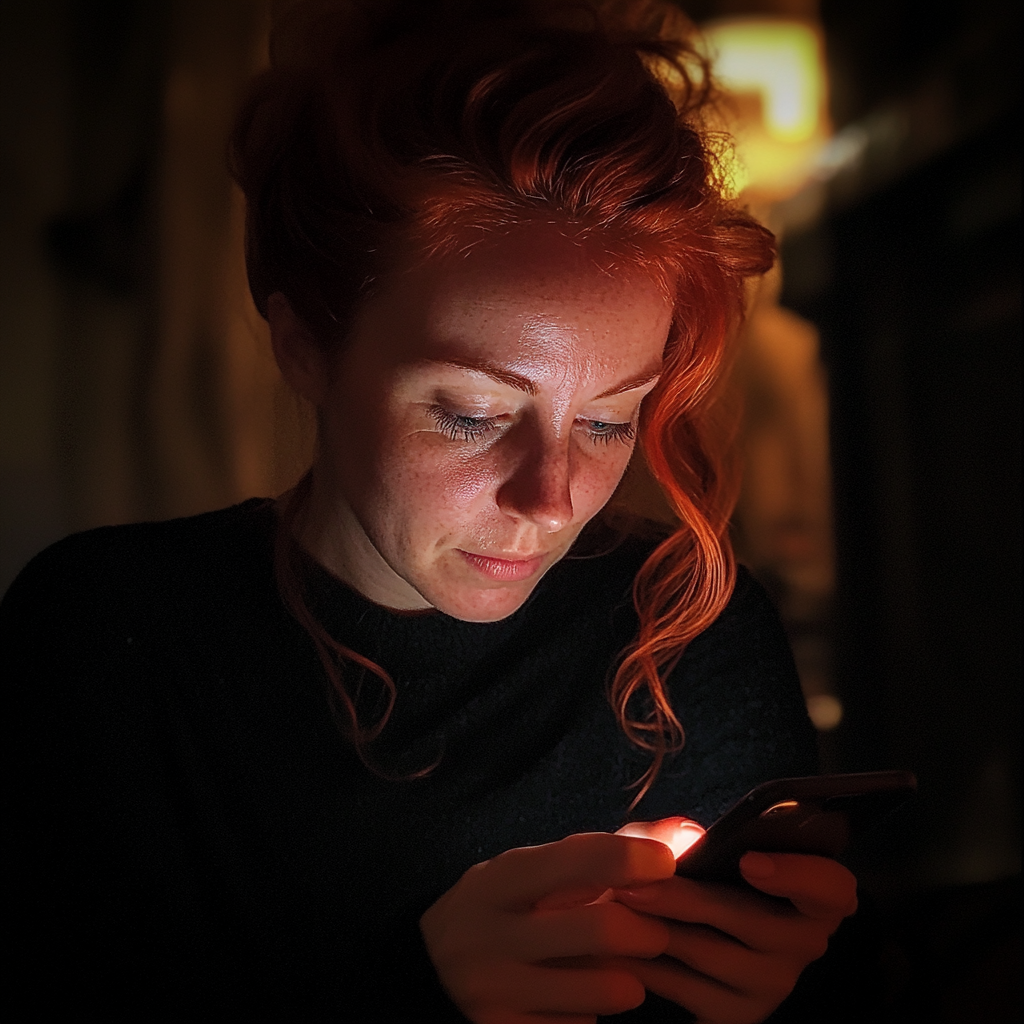 Eine Frau benutzt ihr Telefon | Quelle: Midjourney