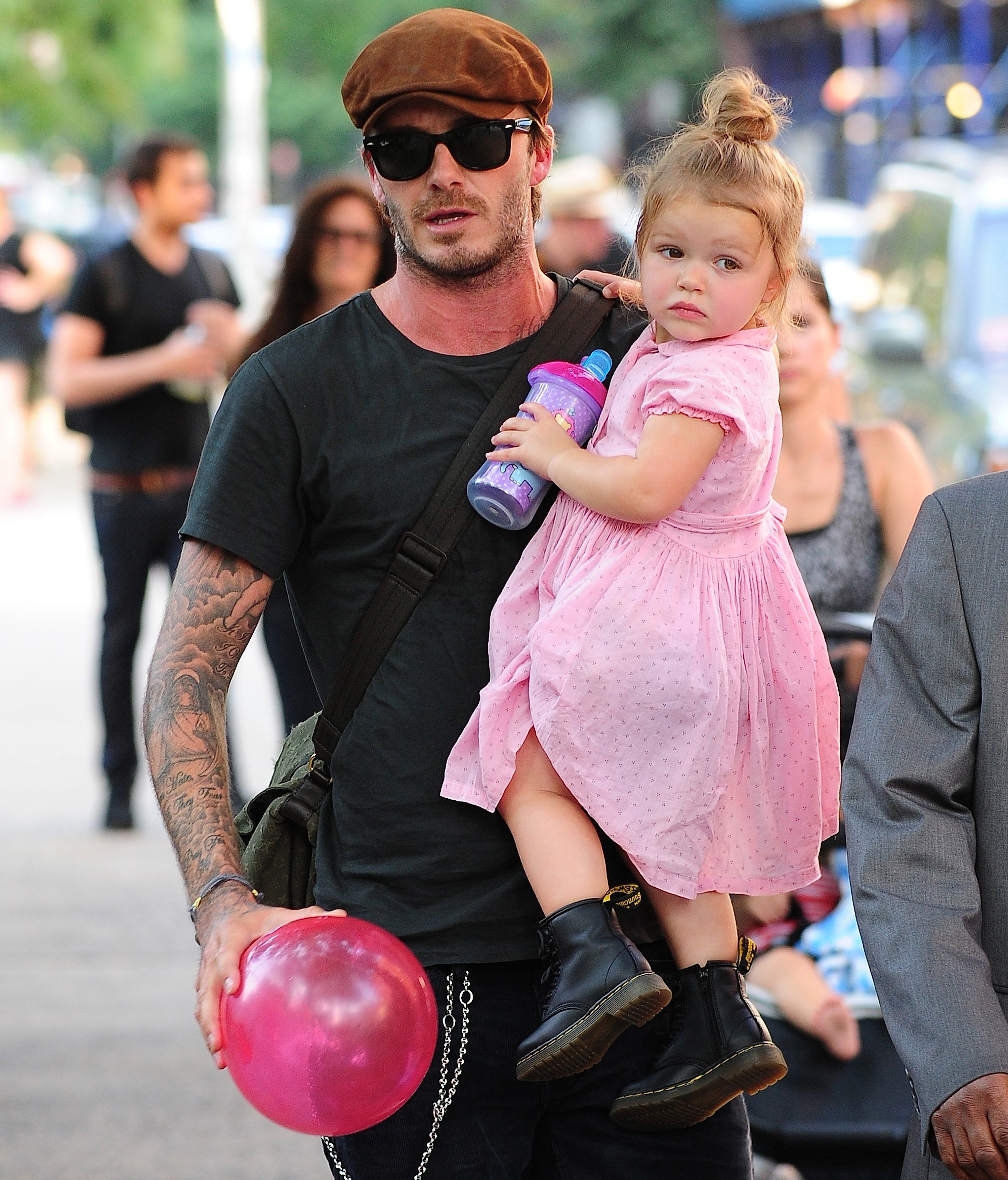 David Beckham und Harper Beckham in Soho am 10. September 2013 in New York City | Quelle: Getty Images