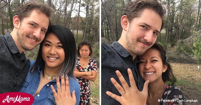 Ein Mann machte das Foto seines Heiratsantrags, aber einige Sekunden später erschien eine andere Frau auf dem Bild