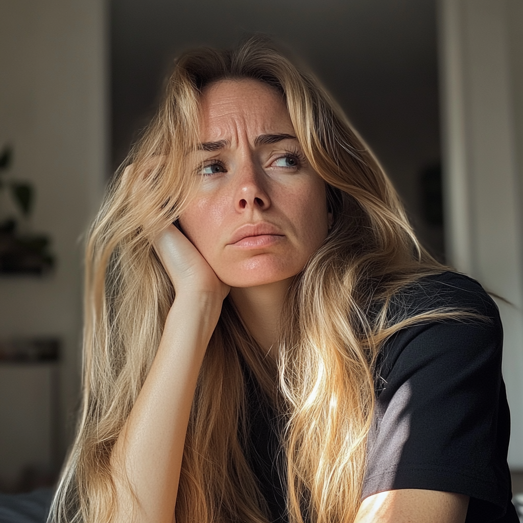 Eine aufgebrachte Frau | Quelle: Midjourney