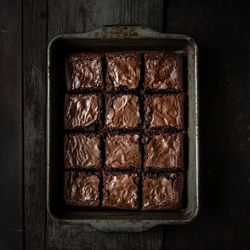 Ein Tablett mit Schokoladenbrownies | Quelle: Midjourney