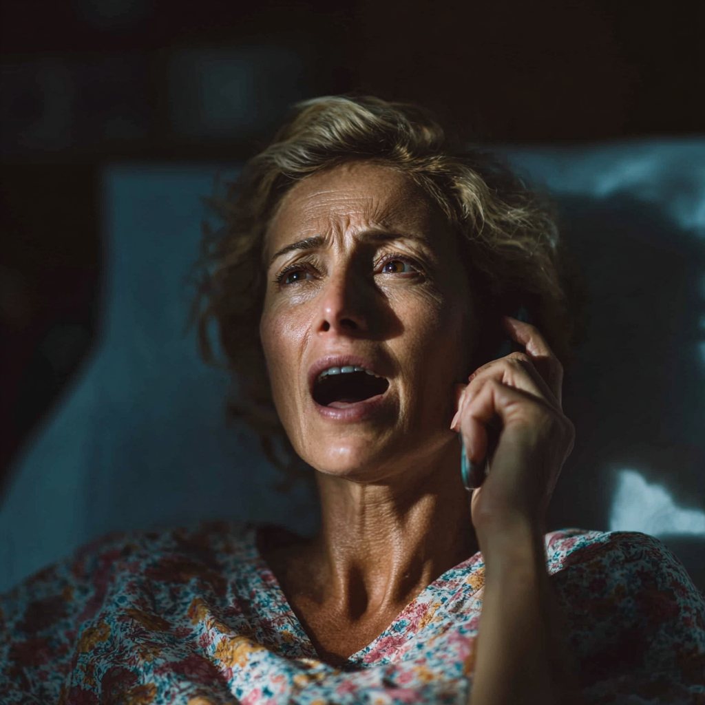 Eine wütende Frau bei einem Anruf | Quelle: Midjourney