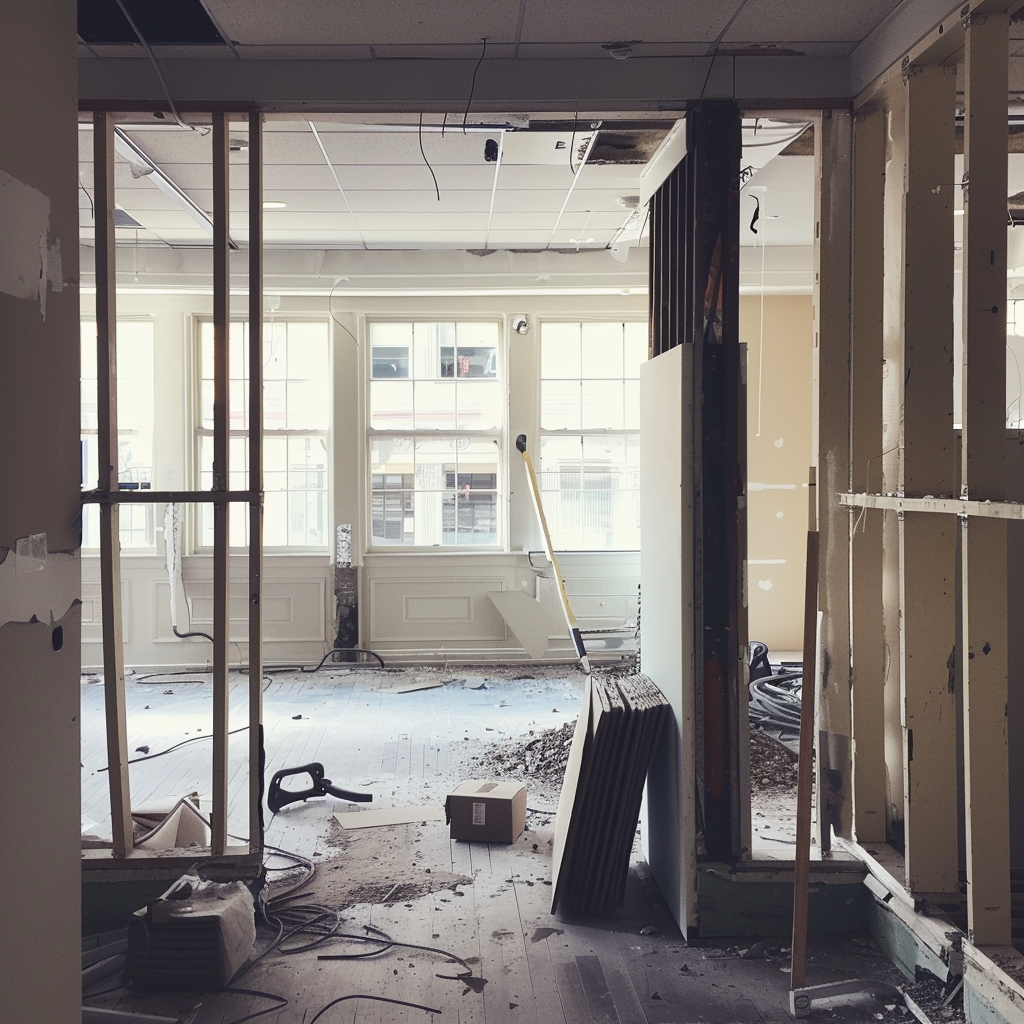 Ein Büro wird renoviert | Quelle: Midjourney