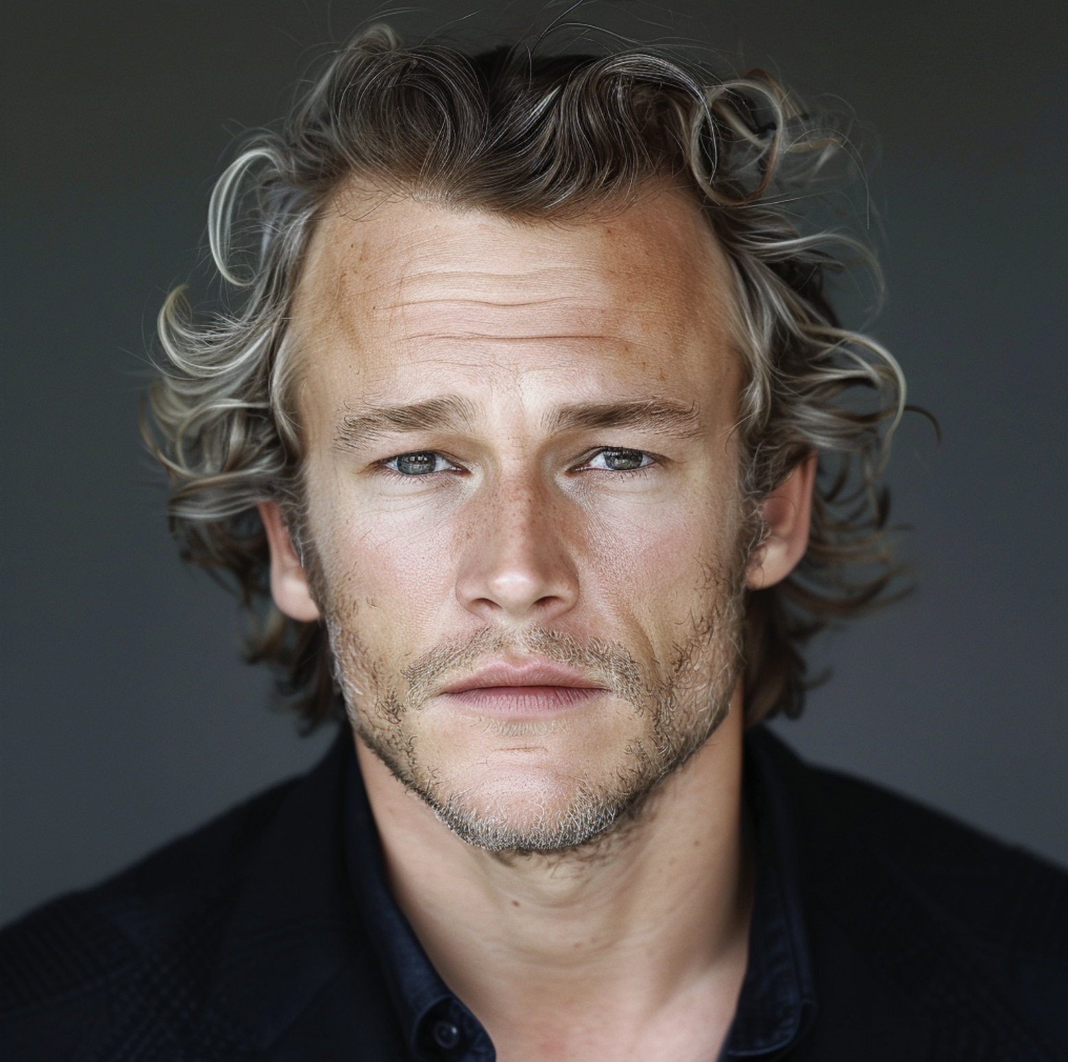 KI-Bild von Heath Ledger im hohen Alter | Quelle: Midjourney