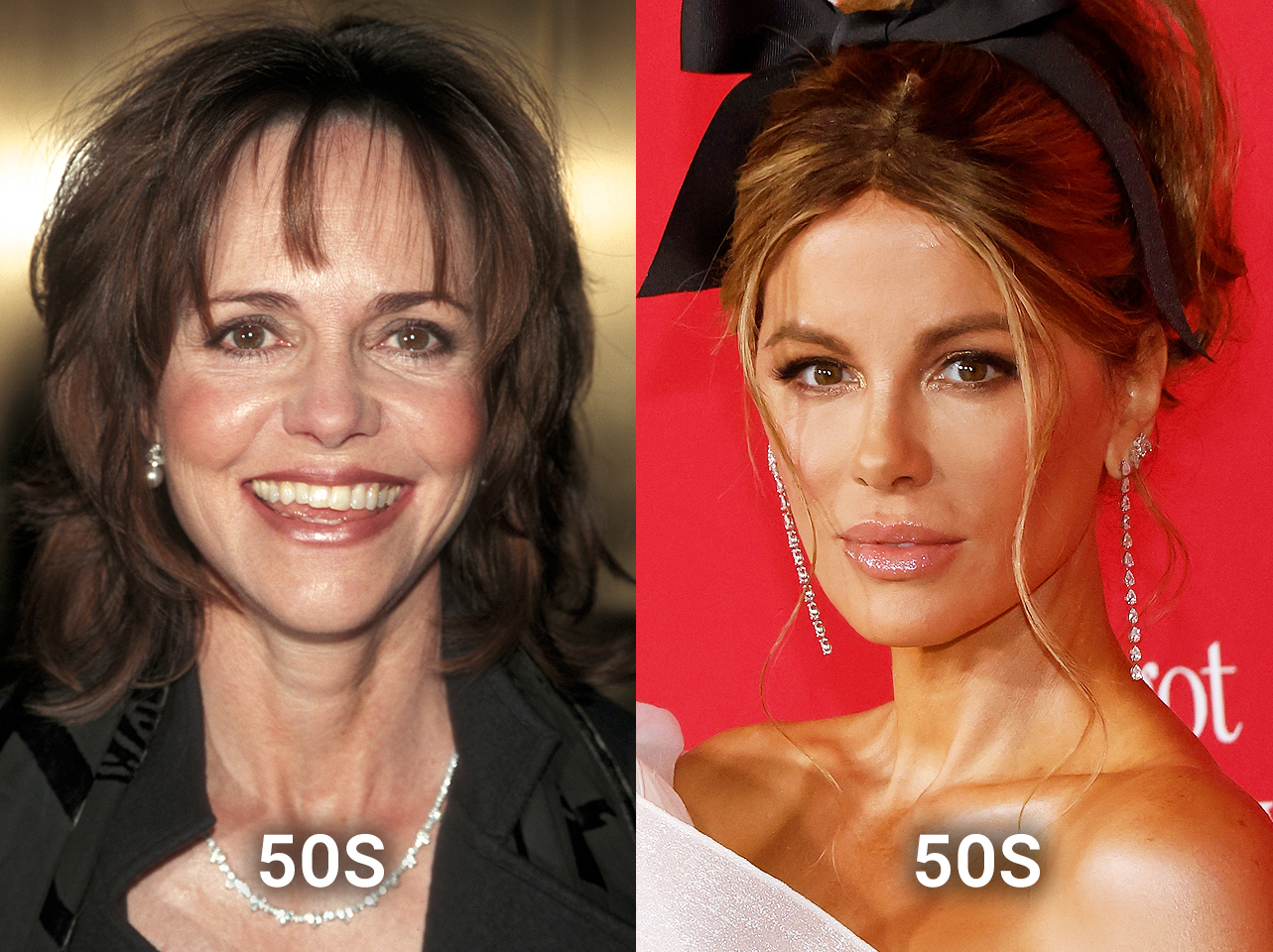 Sally Field im Jahr 1997 gegen Kate Beckinsale im Jahr 2024 | Quelle: Getty Images