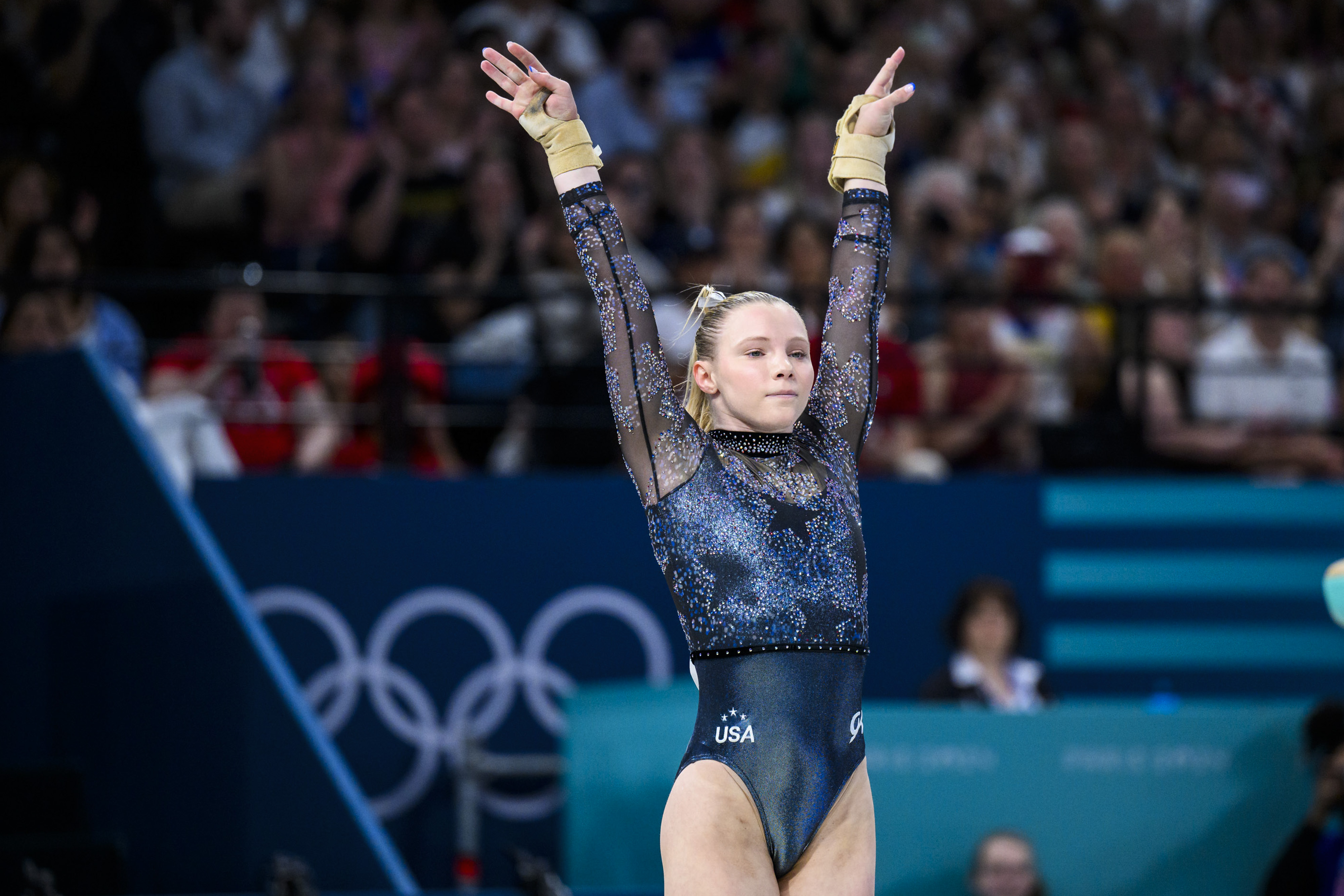 Jade Carey am zweiten Tag der Olympischen Spiele in Paris, Frankreich, am 28. Juli 2024 | Quelle: Getty Images