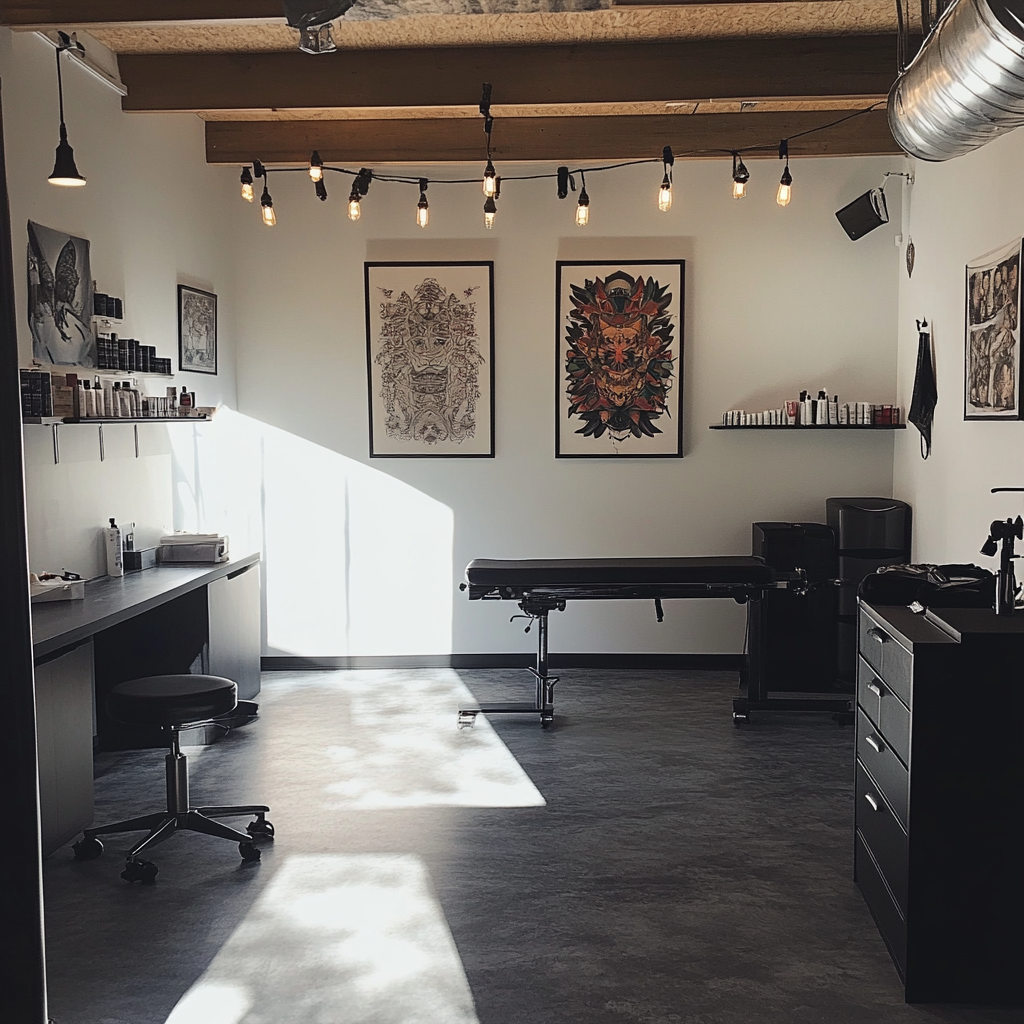 Das Innere eines Tattoo-Studios | Quelle: Midjourney