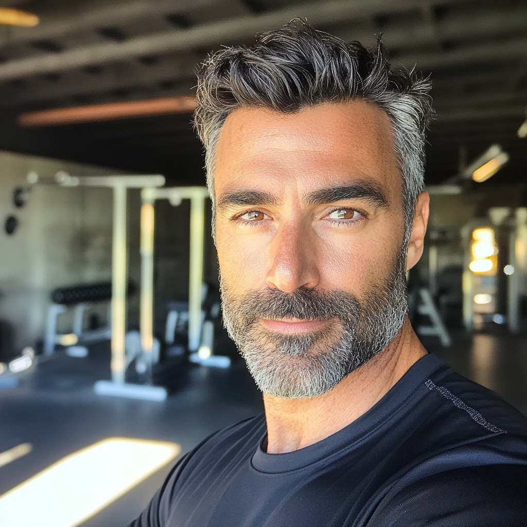 Ein Mann im Fitnessstudio | Quelle: Midjourney