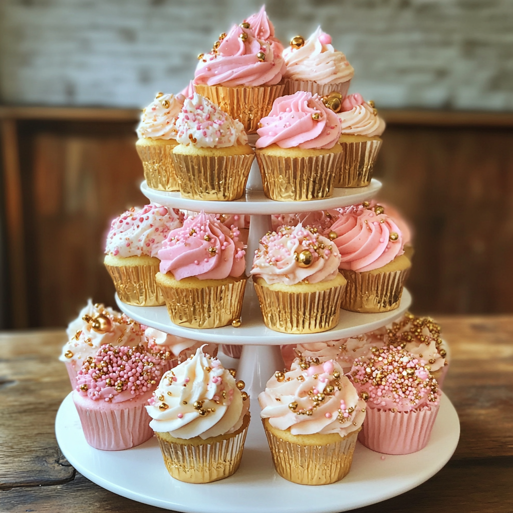 Ein Cupcake-Turm | Quelle: Midjourney