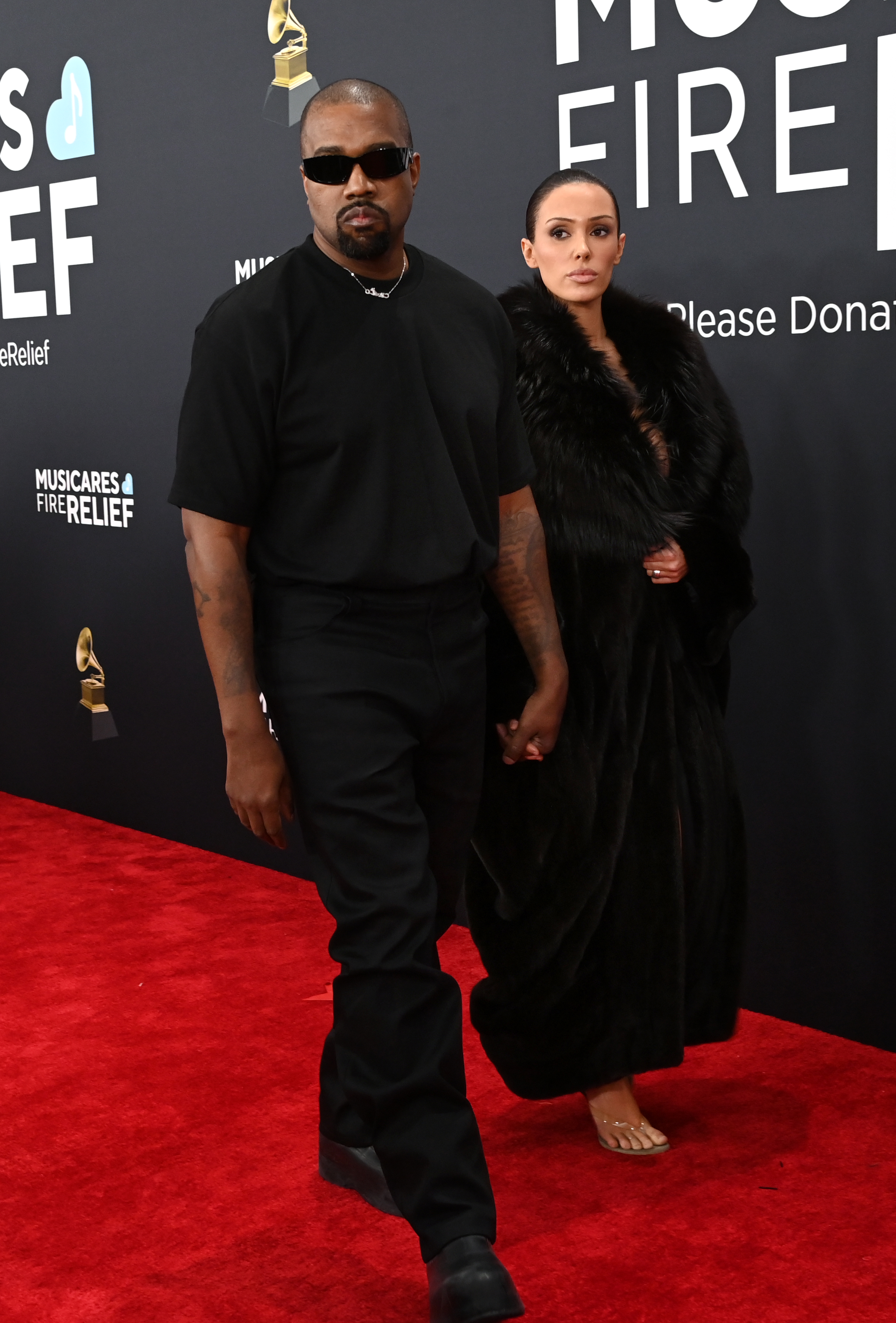 Kanye West und Bianca Censori bei den 67. Grammy Awards am 2. Februar 2025. | Quelle: Getty Images