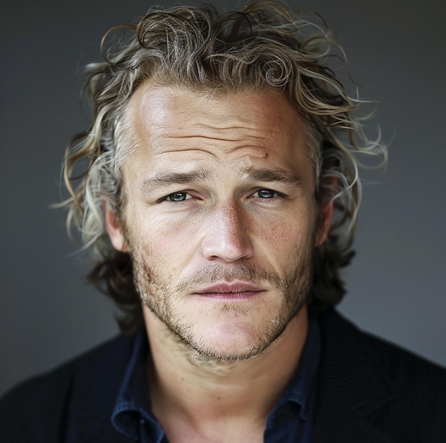 KI-Bild von Heath Ledger im hohen Alter | Quelle: Midjourney