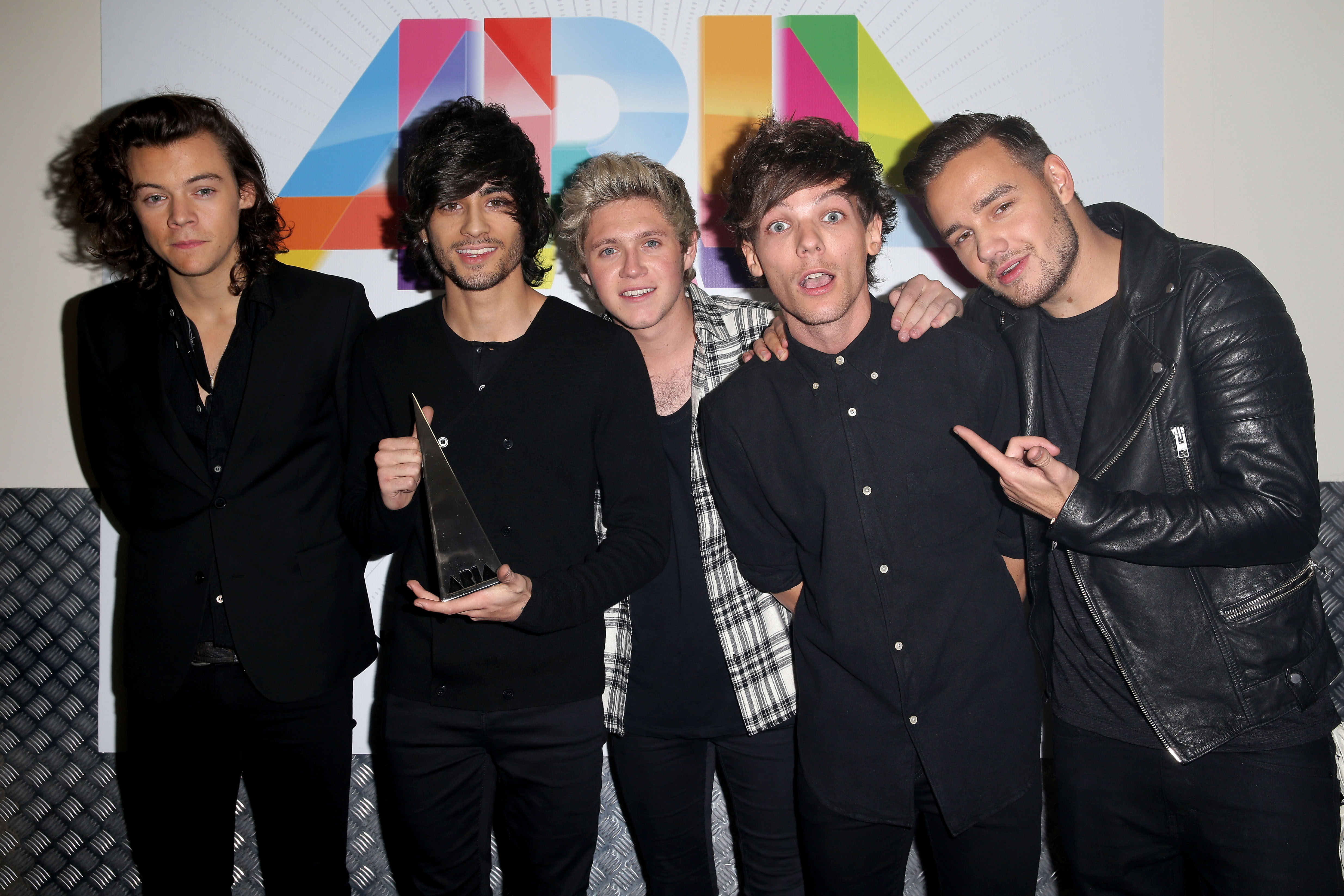 Harry Styles, Zayn Malik, Niall Horan, Louis Tomlinson und Liam Payne bei den 28th Annual ARIA Awards in Sydney, Australien, am 26. November 2014 | Quelle: Getty Images