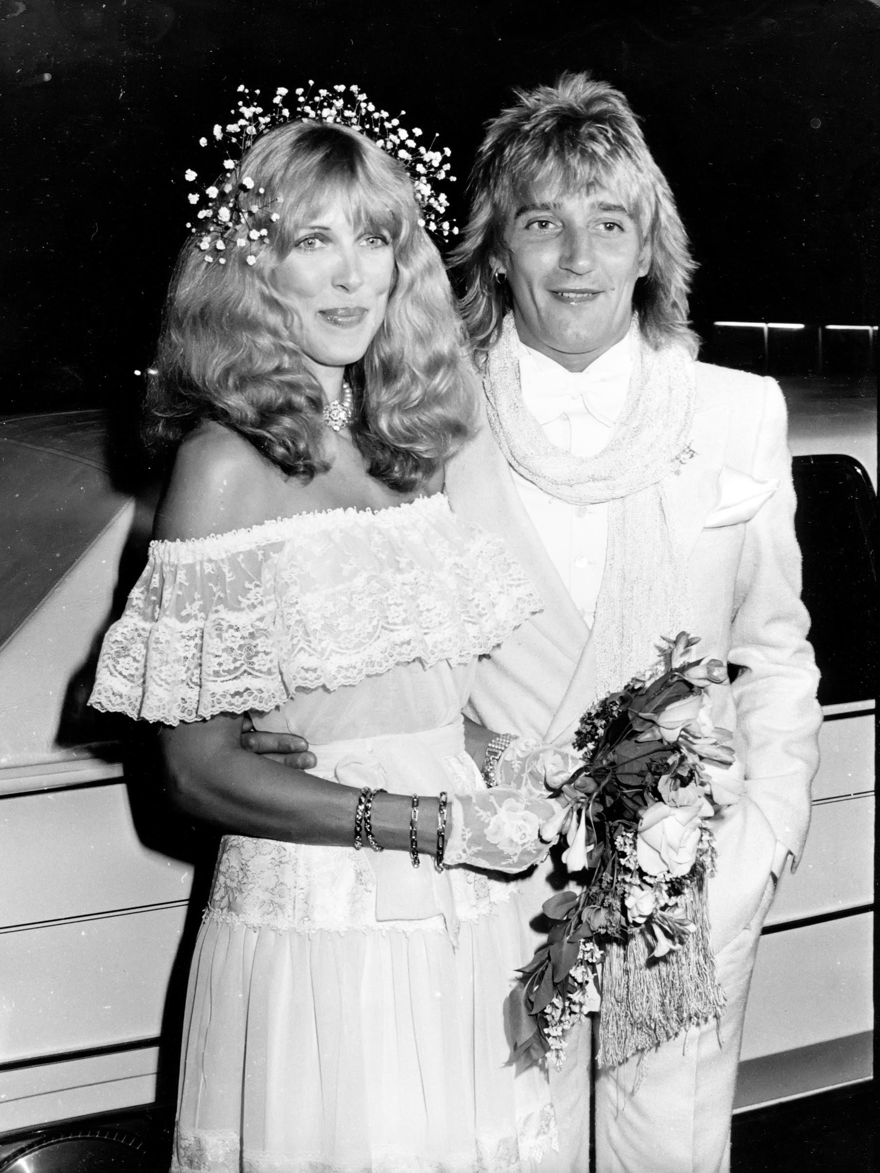 Alana und Rod Stewart, ca. 1979 | Quelle: Getty Images