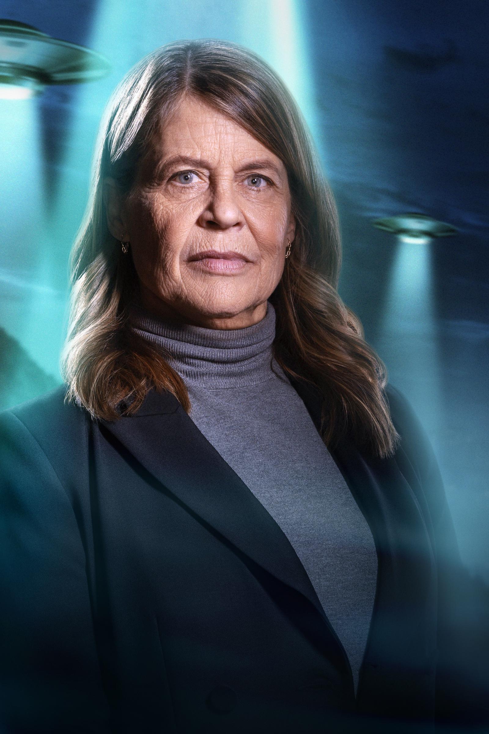 Linda Hamilton als General Eleanor Wright in der dritten Staffel von Resident Alien. | Quelle: Getty Images