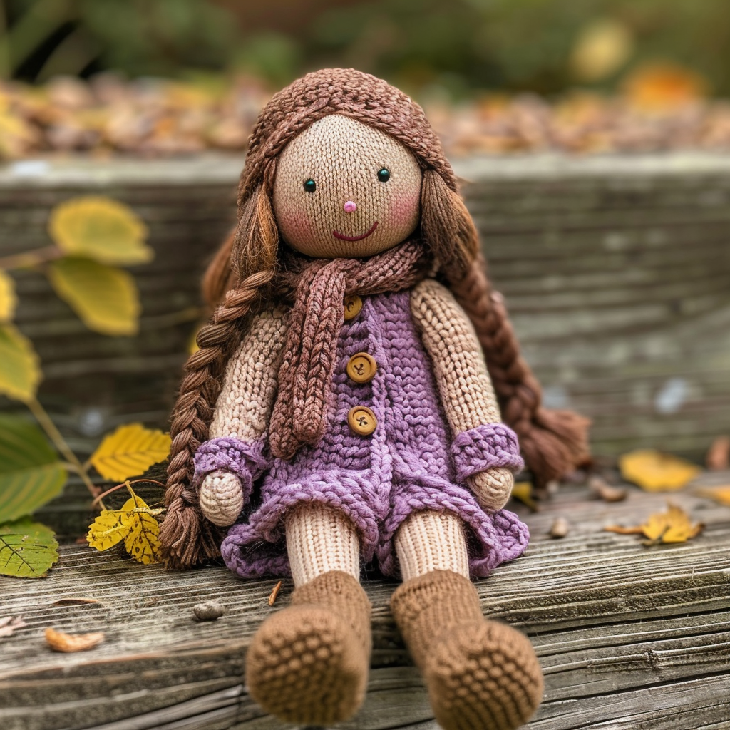 Eine gestrickte Puppe | Quelle: Midjourney