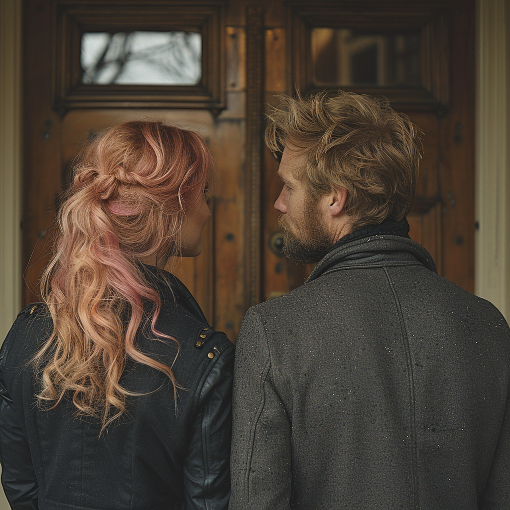 Sophie und Jacob kommen in seinem Elternhaus an | Quelle: Midjourney