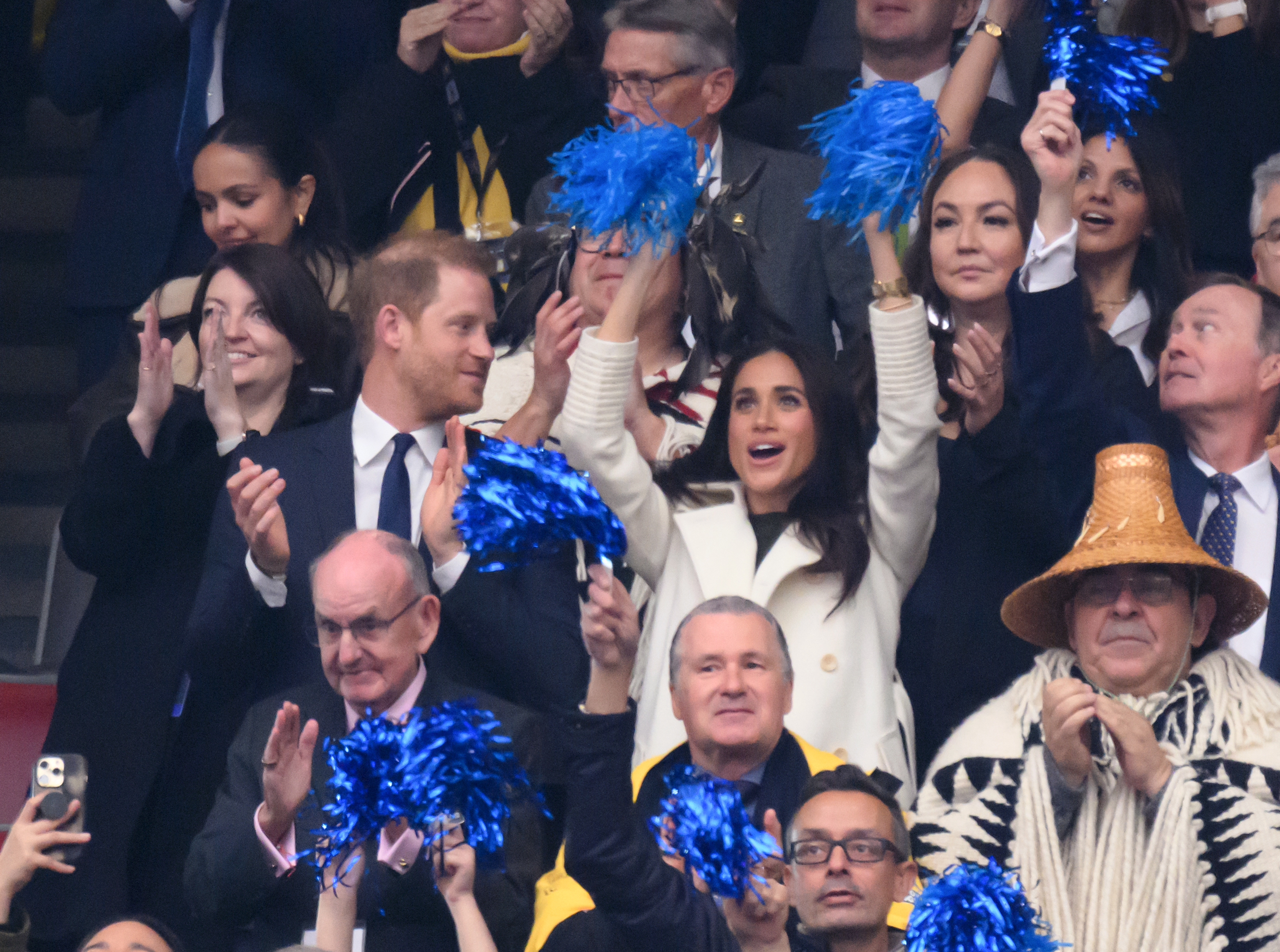 Der Herzog und die Herzogin von Sussex während der Eröffnungszeremonie der Invictus Games 2025 am BC Place am 8. Februar in Vancouver, British Columbia, Kanada. | Quelle: Getty Images