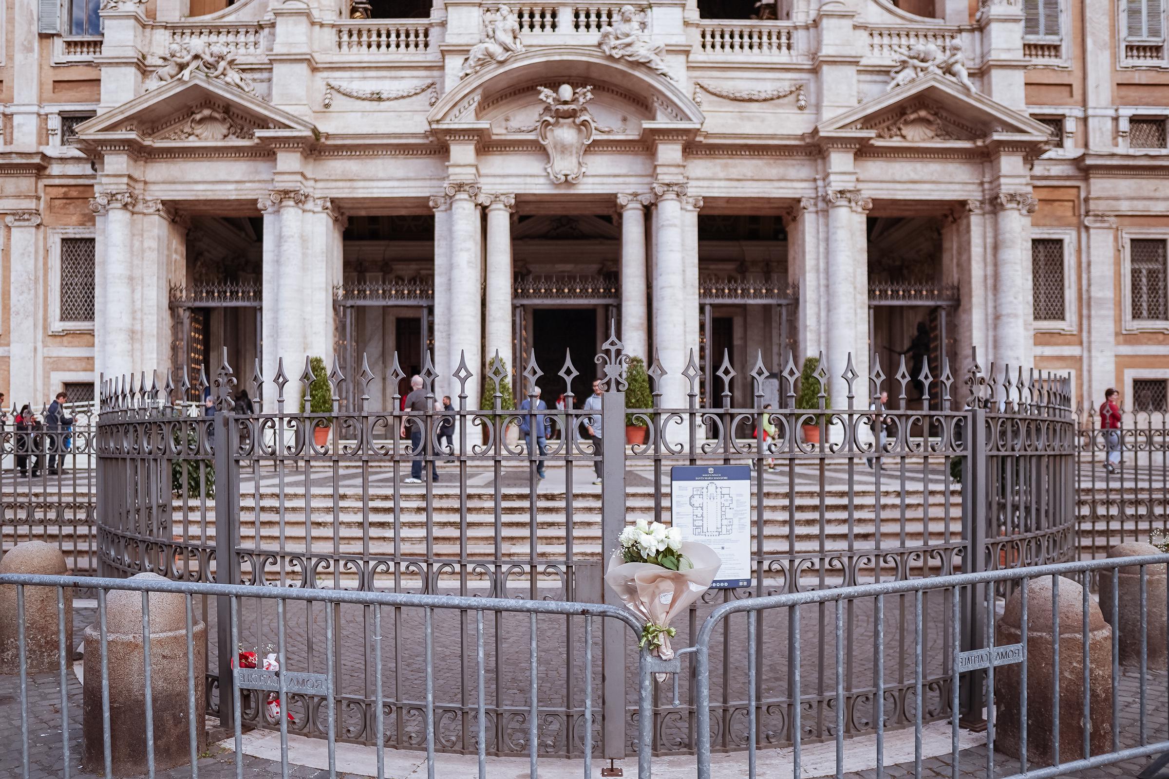 Die Basilika Santa Maria Maggiore in Rom, die gewählte Begräbnisstätte von Papst Franziskus, am 26. April 2025. | Quelle: Getty Images