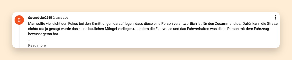 Auch solche Kommentare finden sich unter dem Beitrag | Quelle: YouTube