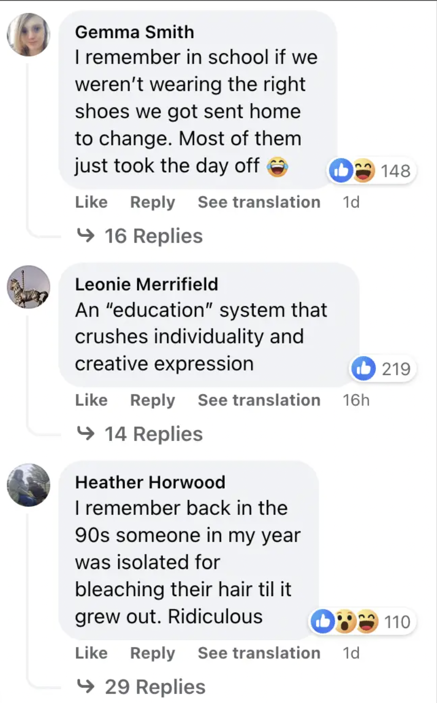 Screenshot der Kommentare zum Facebook-Post von LADbible. | Quelle: Facebook/LADbible