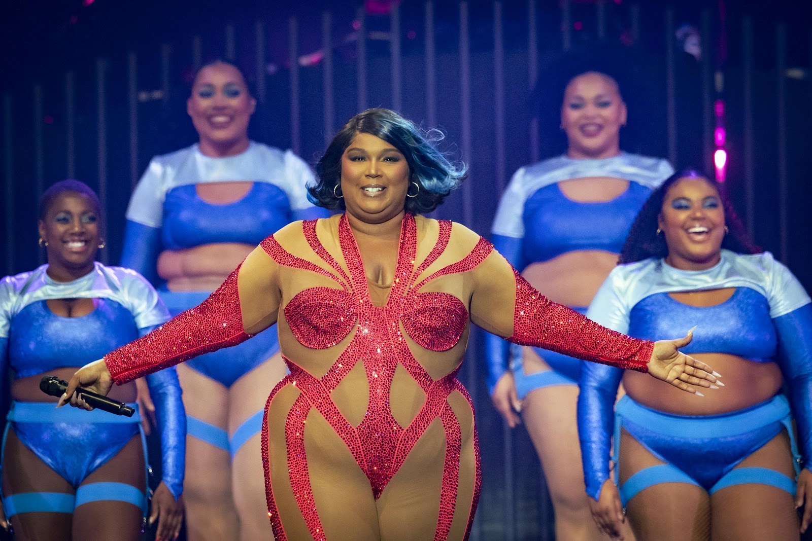 Lizzo bei einem Auftritt im Mediolanum Forum von Assago in Mailand, Italien am 2. März 2023. | Quelle: Getty Images