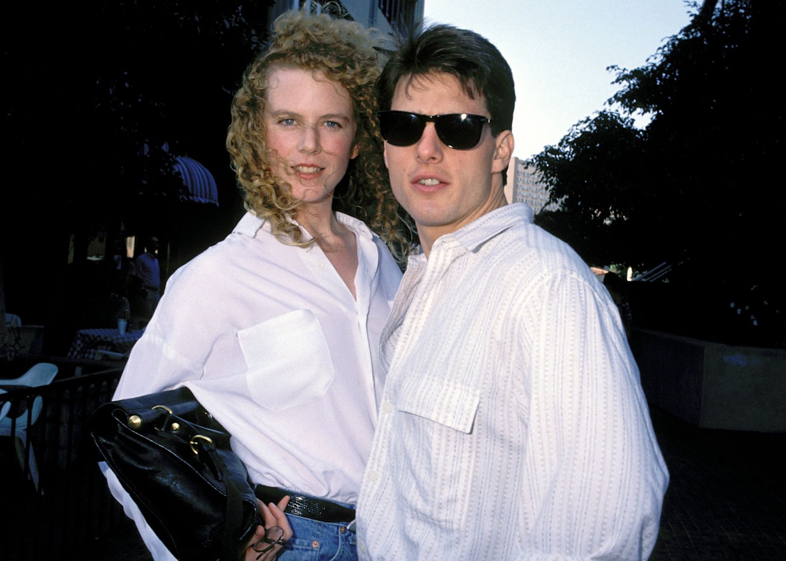 Nicole Kidman und Tom Cruise in Los Angeles um 1990. | Quelle: Getty Images