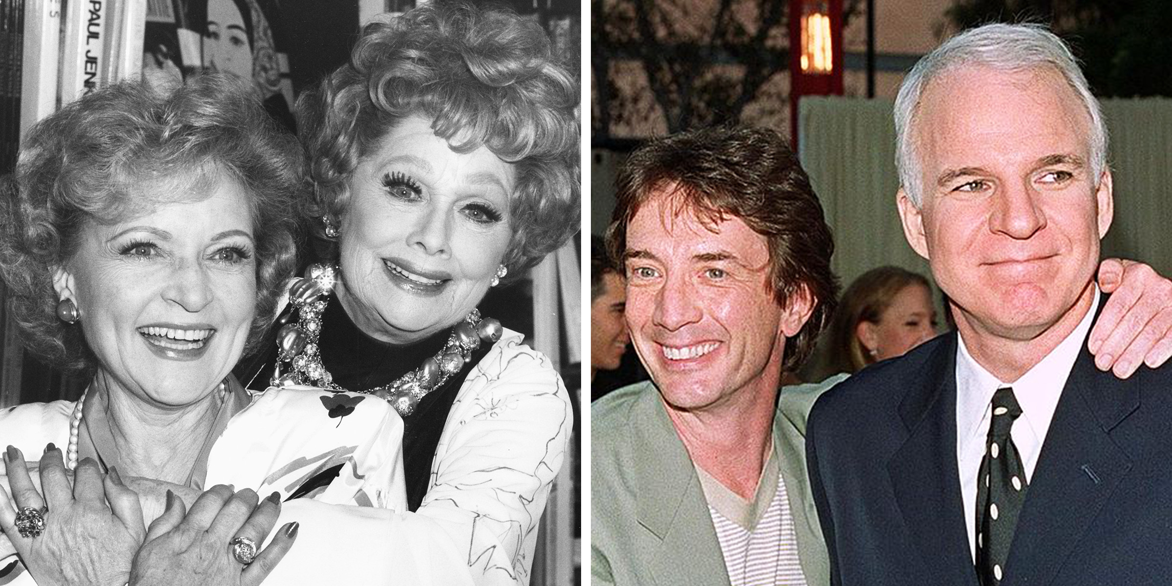 Betty White und Lucille Ball | Martin Short und Steve Martin | Quelle: Getty Images