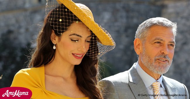 Amal Clooney war zusammen mit George Clooney der Hingucker der royalen Hochzeit in ihrem gelben Prada-Kleid 