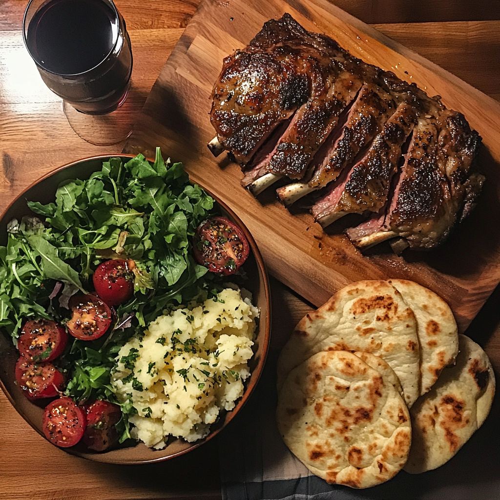 Essen auf einem Esstisch | Quelle: Midjourney