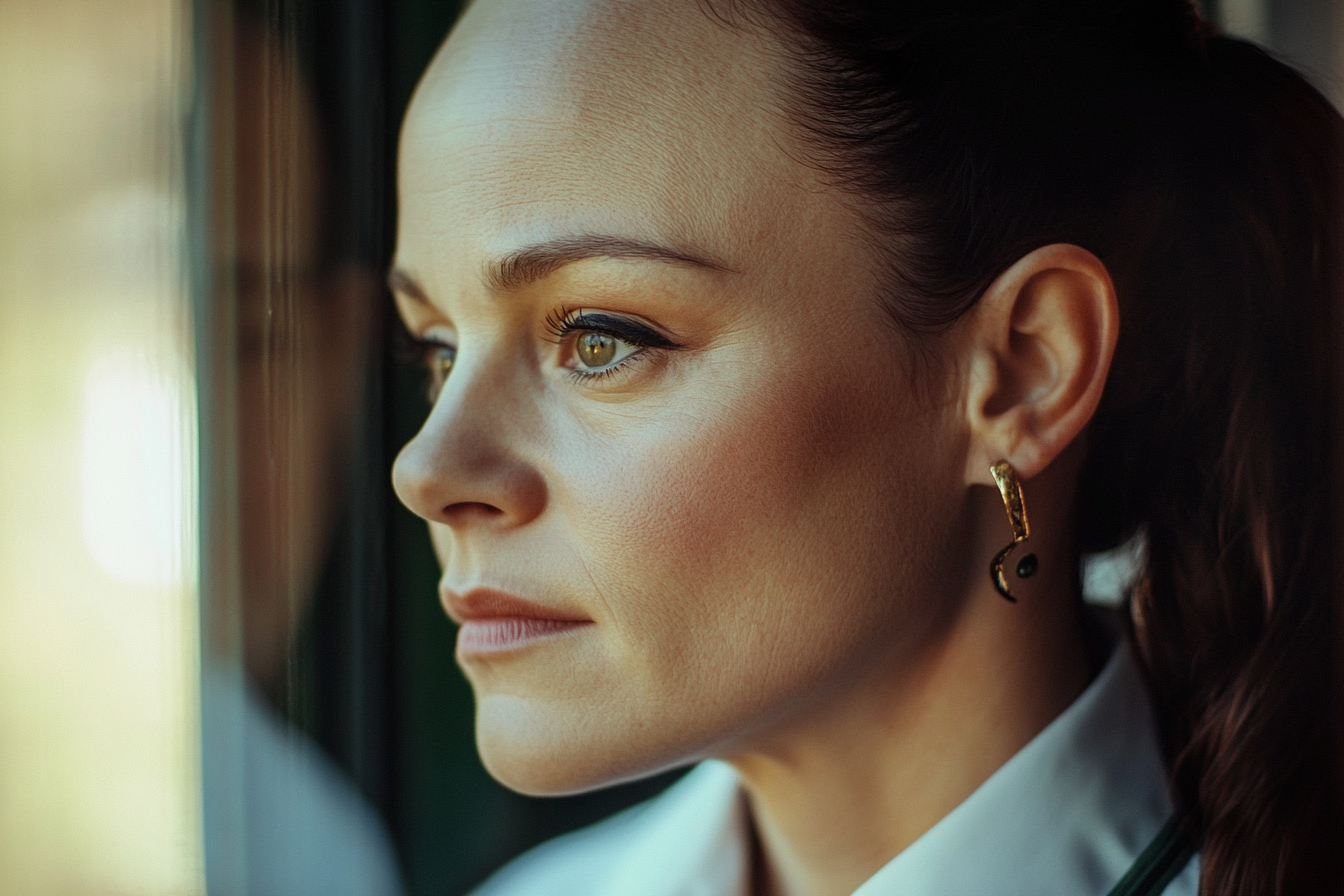 Eine Frau, die aus einem Fenster schaut | Quelle: Midjourney