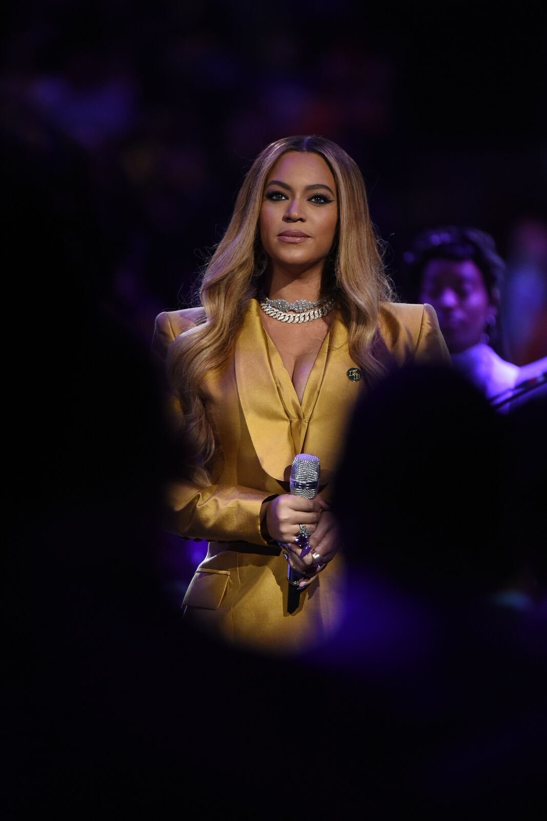 Beyoncé bei der Gedenkfeier von Kobe Bryant am 24. Februar 2020. | Quelle: Getty Images