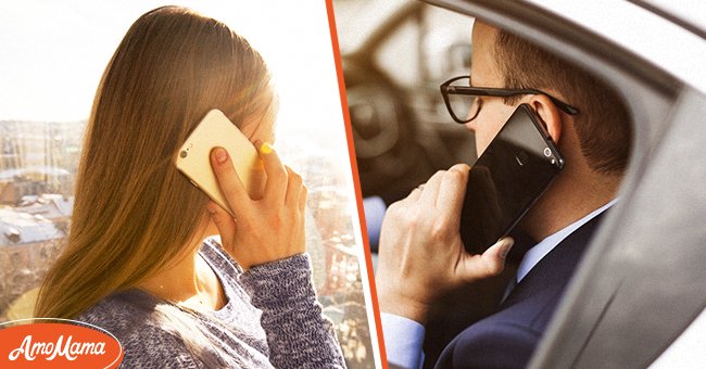 Eine Frau und ein Mann am Telefon | Quelle: Shutterstock