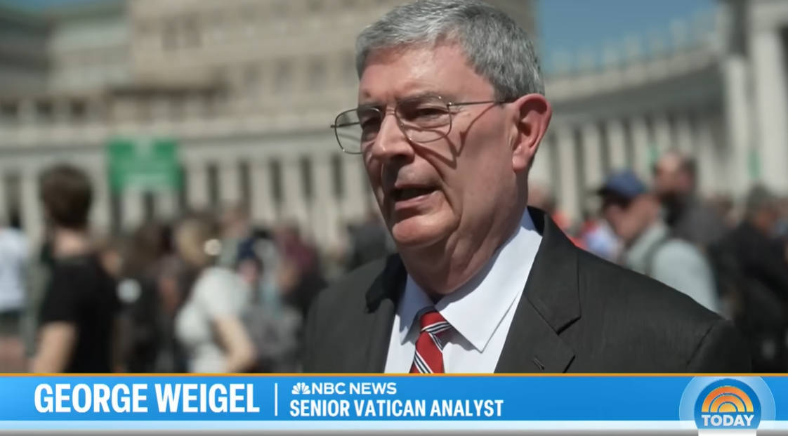 George Weigel, Senior Vatican Analyst, gibt Einblicke in mögliche Papstkandidaten, gepostet am 22. April 2025 | Quelle: YouTube/TODAY