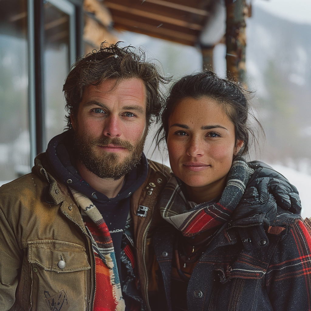 Theo und Anna kommen in der Hütte an | Quelle: Midjourney