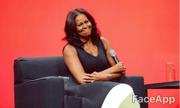 Michelle Obama | Quelle: Getty Images / FaceApp