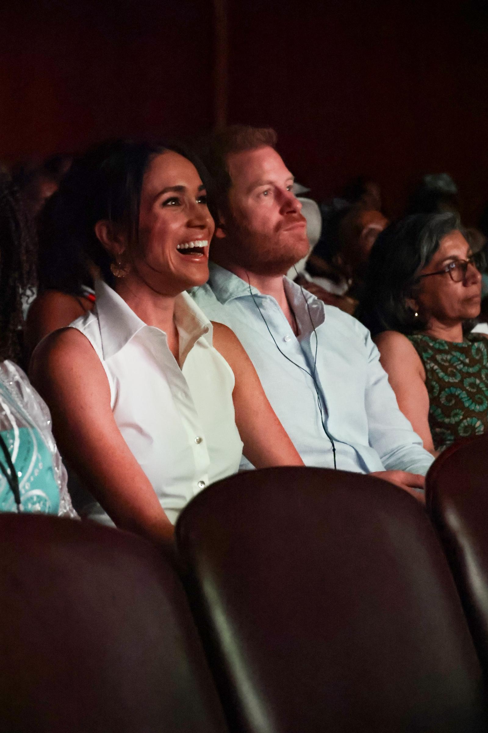 Meghan und Prinz Harry besuchen die Veranstaltung Afro-Descendant Women and Power: Voice of Equity im Teatro Municipal in Cali, Kolumbien, am 18. August 2024 | Quelle: Getty Images