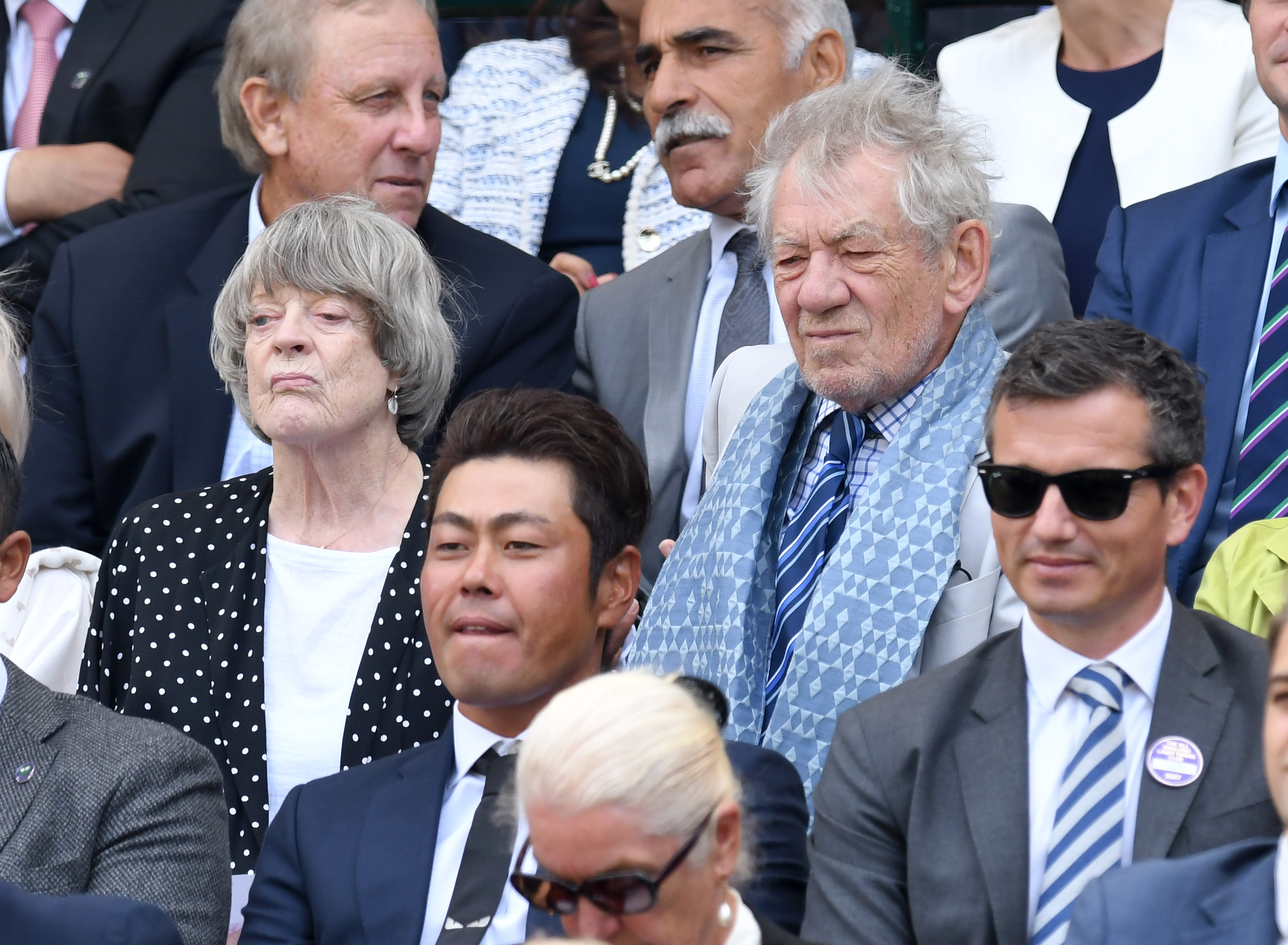 Maggie Smith und Ian McKellen besuchen die Wimbledon Tennis Championships am 12. Juli 2017 in London, England. | Quelle: Getty Images