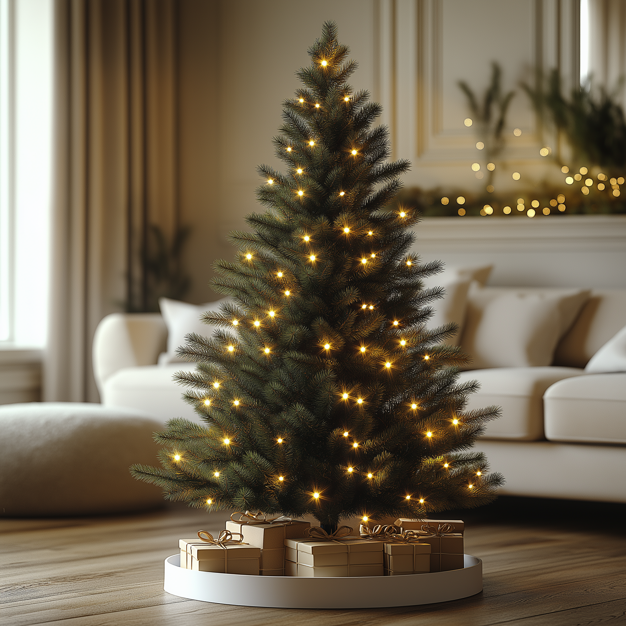 Ein Haufen Geschenke unter einem Weihnachtsbaum | Quelle: Midjourney