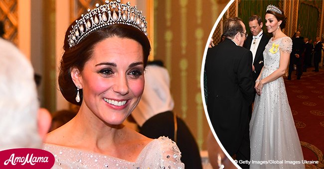 Kate Middleton überrascht alle mit der Tiara von Diana und einem unglaublichen weißen Kleid