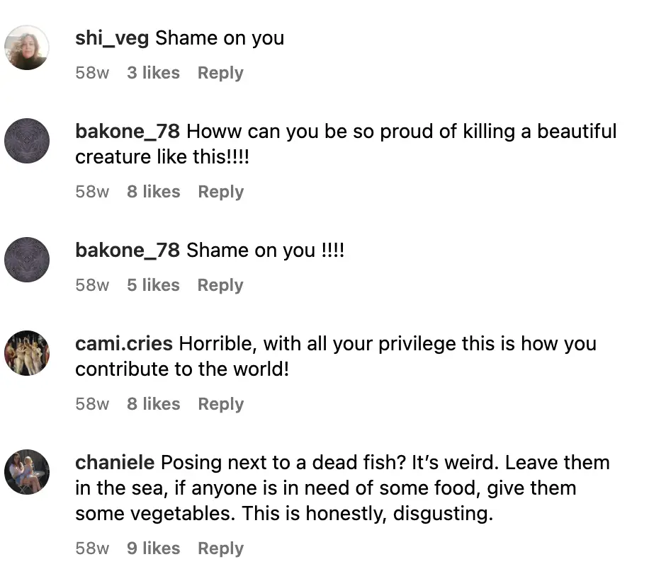 Kommentare über Connor Cruise | Quelle: Instagram.com/theconnorcruise