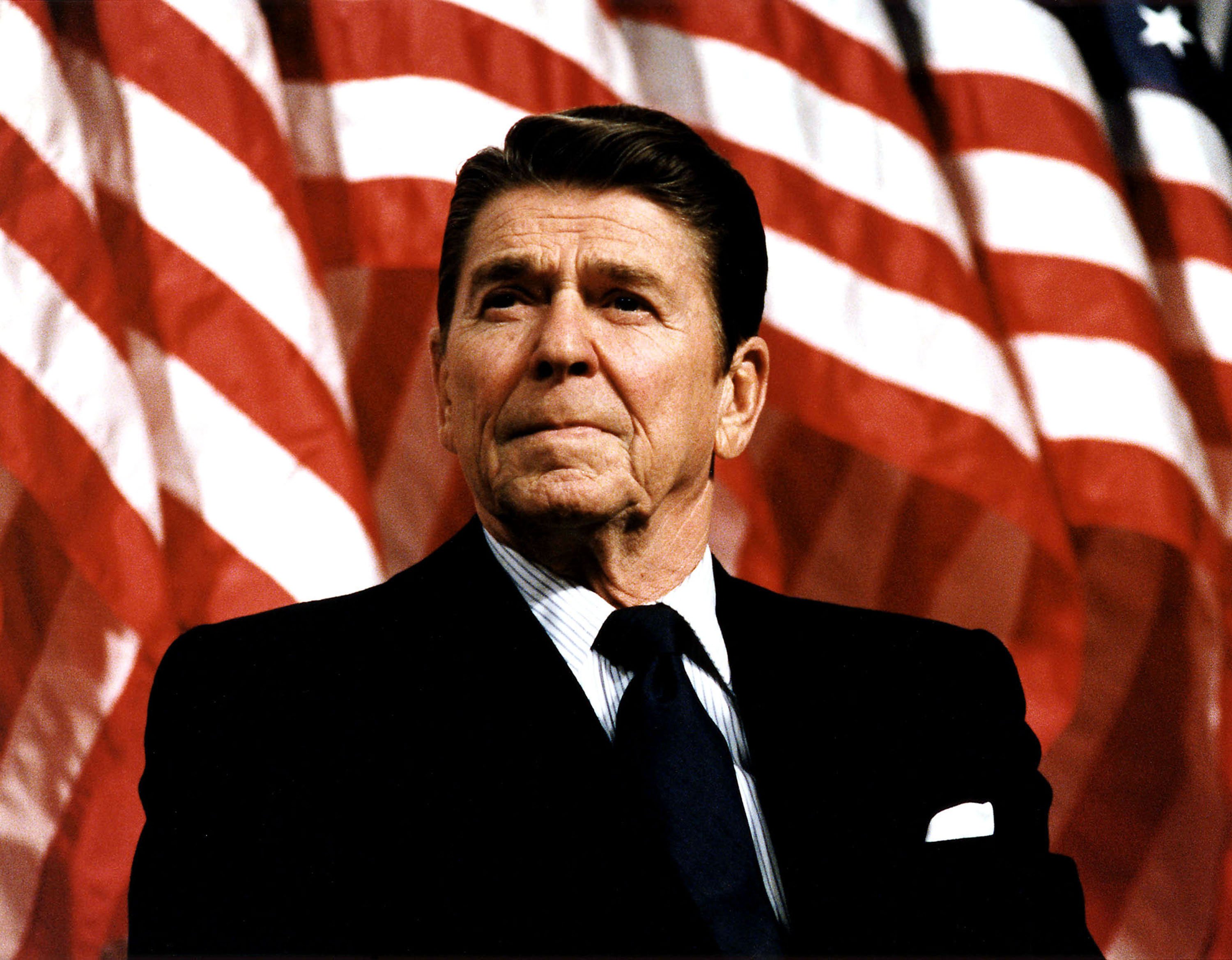Präsident Ronald Reagan bei der Dürenberger Republican Convention Rally, 1982. | Quelle: Getty Images