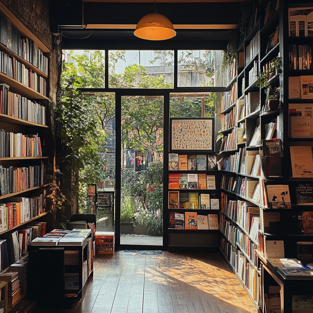 Das Innere einer Buchhandlung | Quelle: Midjourney