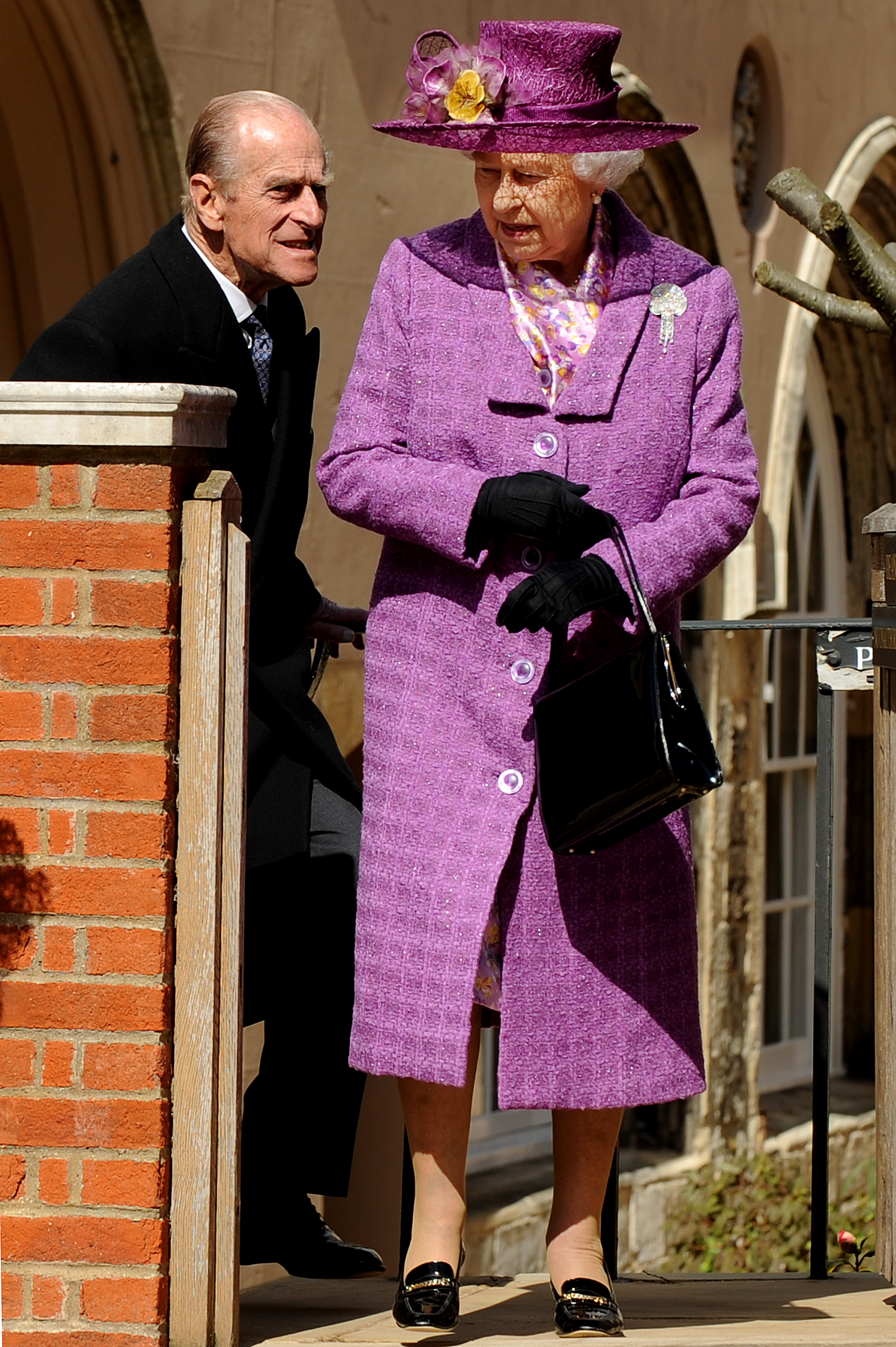 Der verstorbene Prinz Philip und Königin Elizabeth II. bei einem Gottesdienst am Ostersonntag in Windsor, England am 4. April 2019 | Quelle: Getty Images
