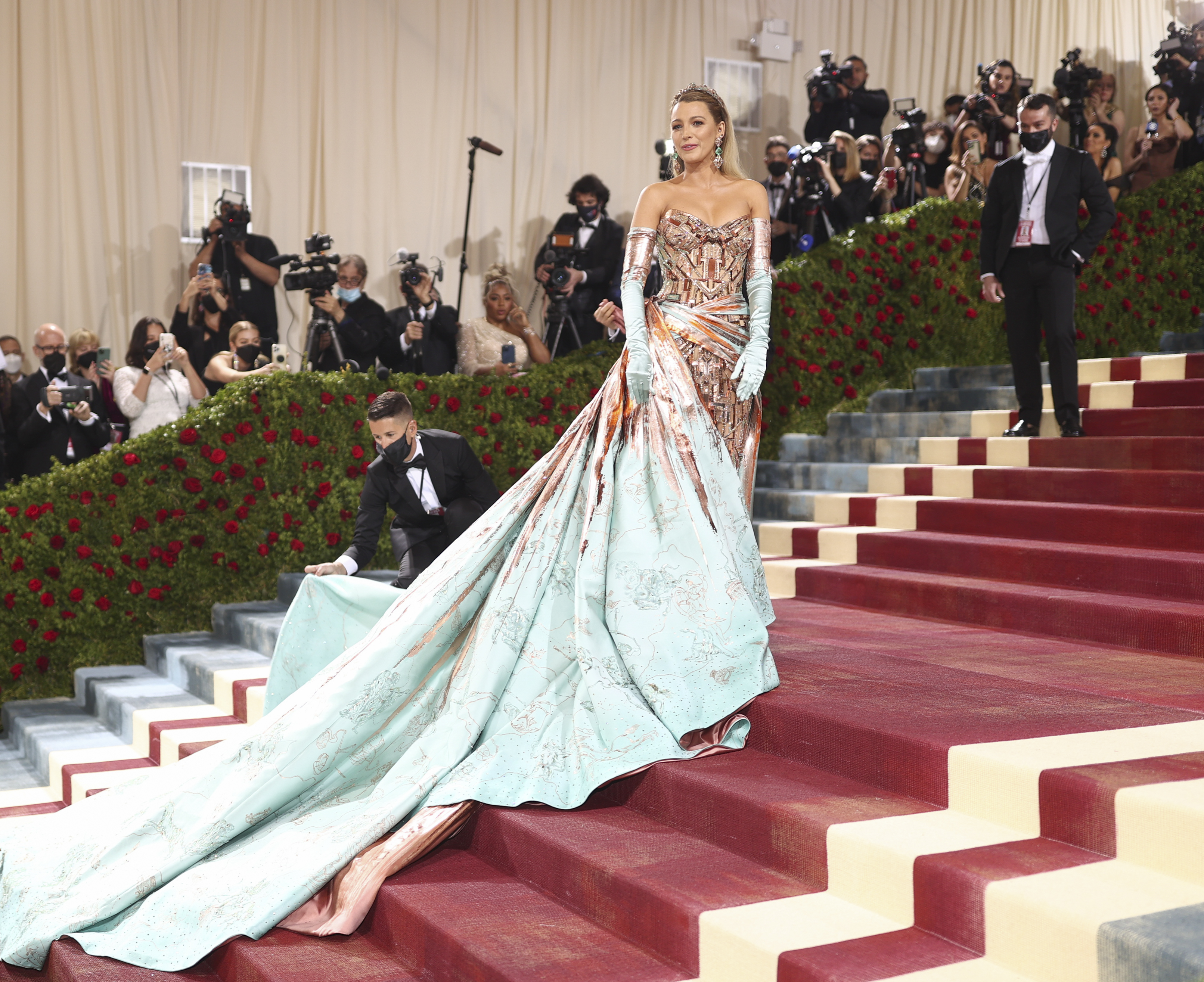 Blake Lively bei der Met Gala 2022 im The Metropolitan Museum of Art am 2. Mai 2022 in New York City. | Source: Getty Images