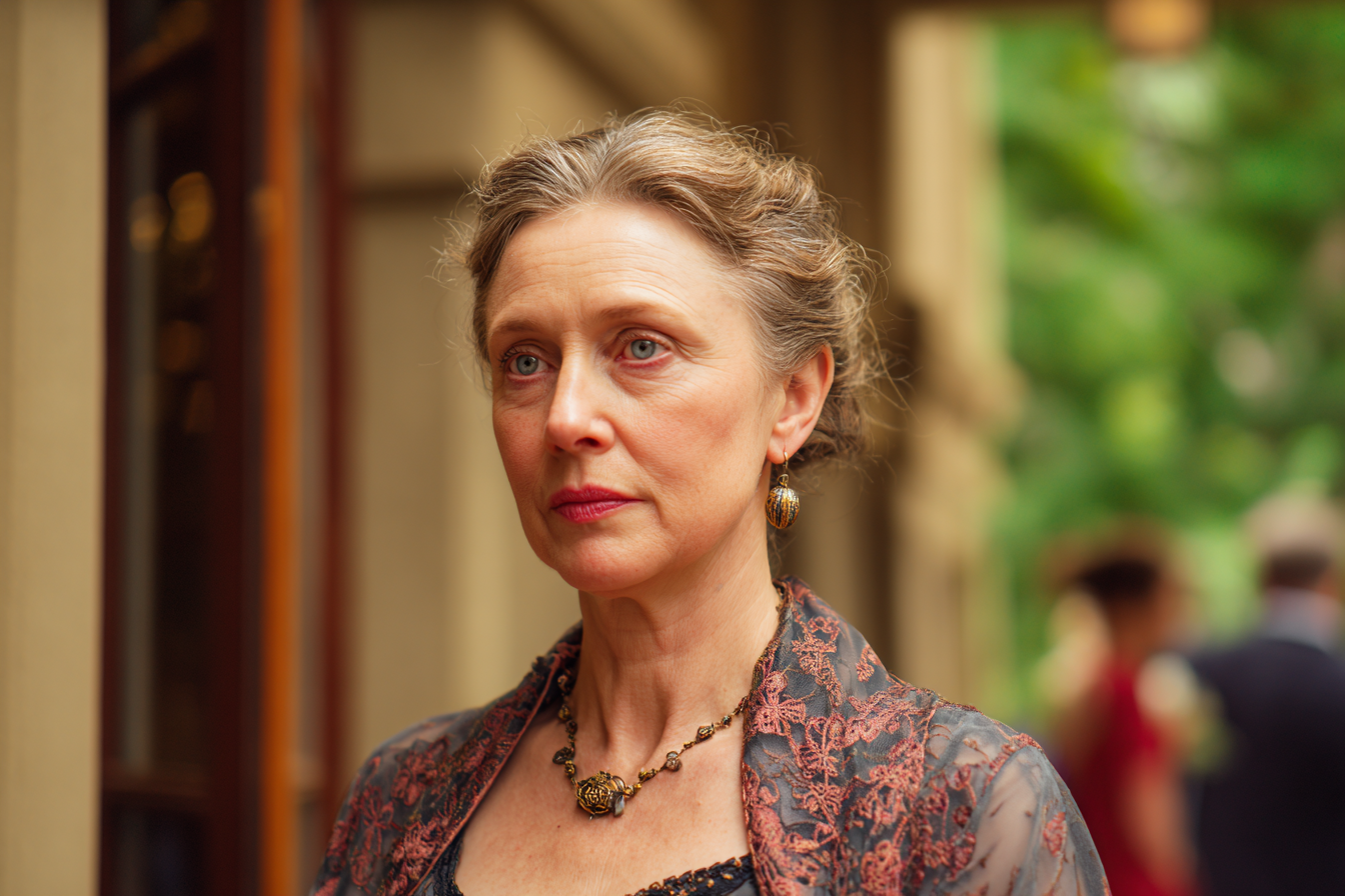 Eine Frau, die auf der Hochzeit ihrer Tochter ist | Quelle: Midjourney