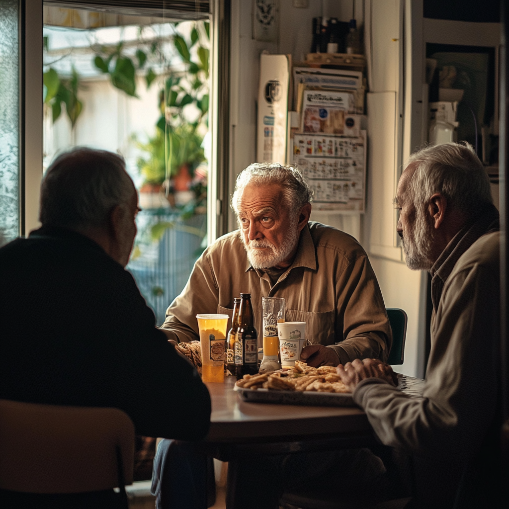 Ältere Männer hängen ab | Quelle: Midjourney