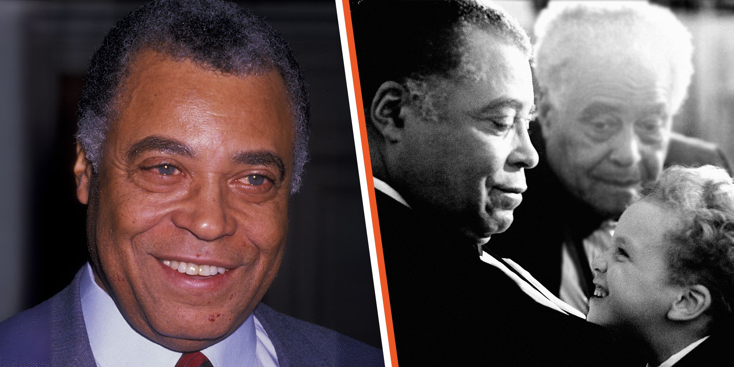 James Earl Jones mit seinem Vater, Robert Earl Jones, und seinem Sohn, Flynn Earl | Quelle: Getty Images